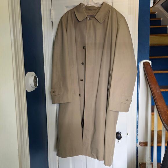 VINTAGE London Towne Brown Long Coat, Mens, 46 Long - Picture 9 of 12